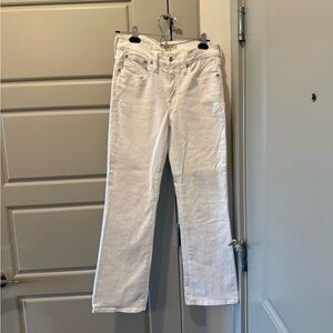 Madewell White Straight Leg Jeans